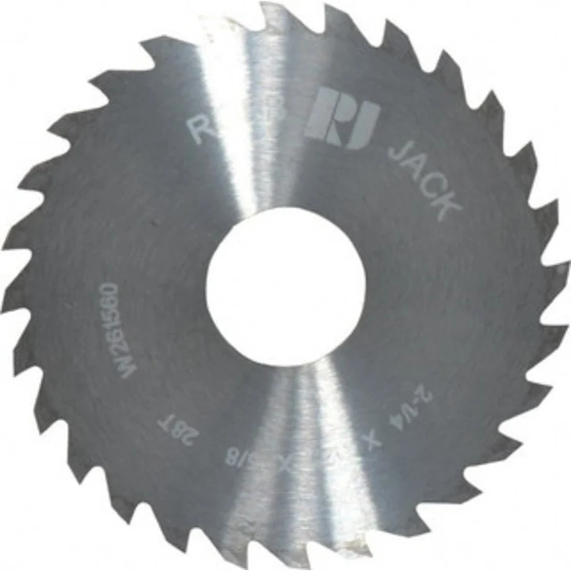 RobbJack 2-1/4 x 1/8, 5/8 Arbor, 28-Tooth Solid Carbide Slitting & Slotting Saw Uncoated, RH Cut, Straight Teeth, Con...